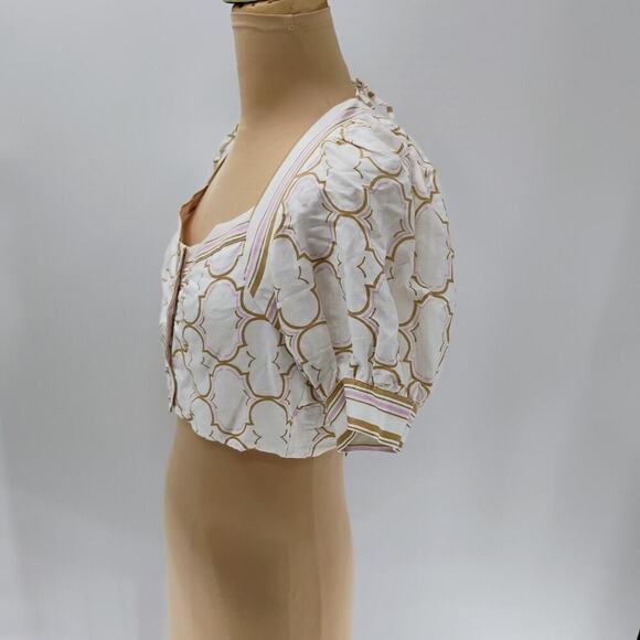 Suncoo Paris White Cropped blouse new with tags lutece blouse - Picture 6 of 15